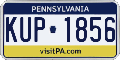 PA license plate KUP1856