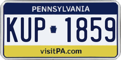 PA license plate KUP1859