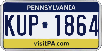 PA license plate KUP1864