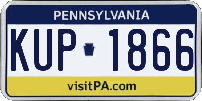 PA license plate KUP1866