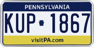 PA license plate KUP1867