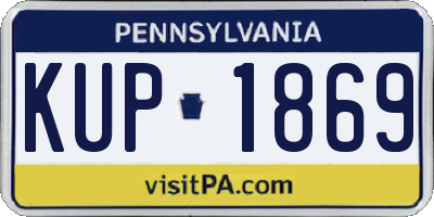 PA license plate KUP1869
