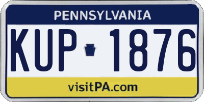 PA license plate KUP1876