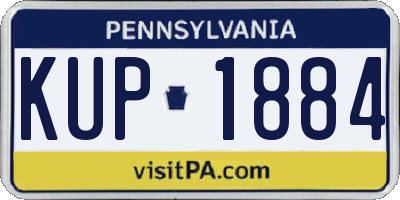 PA license plate KUP1884