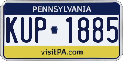 PA license plate KUP1885