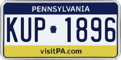 PA license plate KUP1896