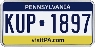PA license plate KUP1897