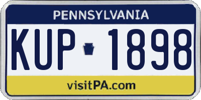 PA license plate KUP1898