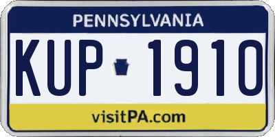 PA license plate KUP1910