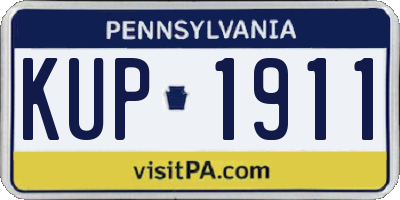 PA license plate KUP1911