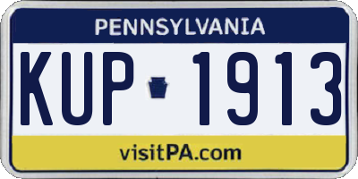 PA license plate KUP1913