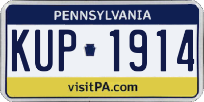 PA license plate KUP1914