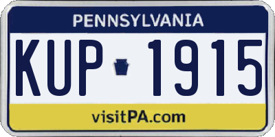 PA license plate KUP1915