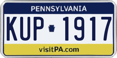 PA license plate KUP1917