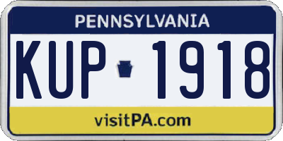 PA license plate KUP1918