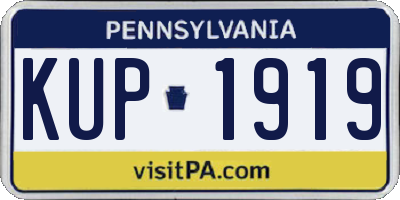 PA license plate KUP1919