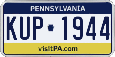 PA license plate KUP1944