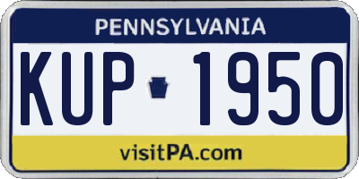 PA license plate KUP1950