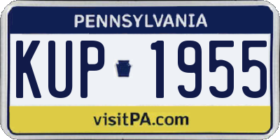 PA license plate KUP1955