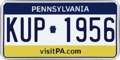 PA license plate KUP1956