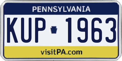 PA license plate KUP1963