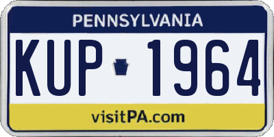 PA license plate KUP1964