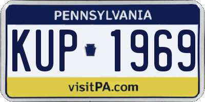 PA license plate KUP1969