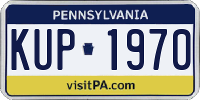 PA license plate KUP1970