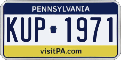 PA license plate KUP1971