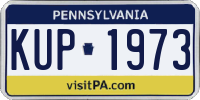 PA license plate KUP1973
