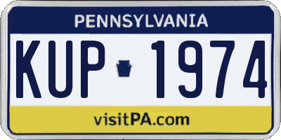 PA license plate KUP1974