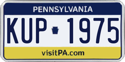 PA license plate KUP1975