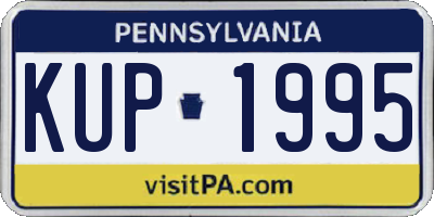 PA license plate KUP1995