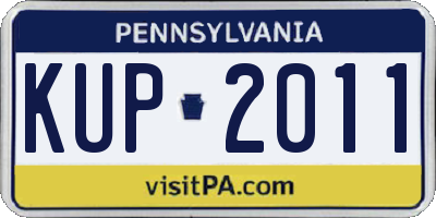 PA license plate KUP2011