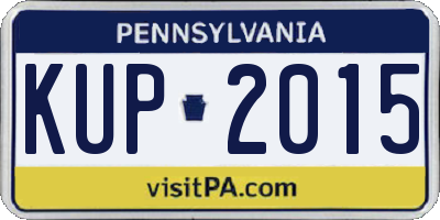 PA license plate KUP2015