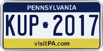 PA license plate KUP2017