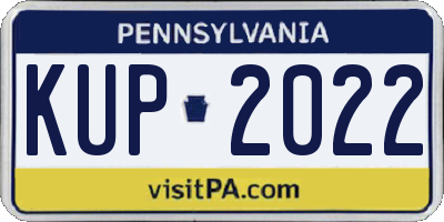 PA license plate KUP2022