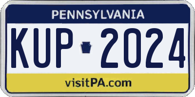 PA license plate KUP2024