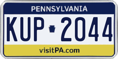 PA license plate KUP2044