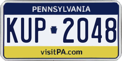 PA license plate KUP2048