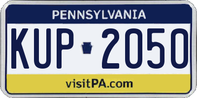 PA license plate KUP2050