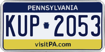 PA license plate KUP2053