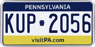 PA license plate KUP2056