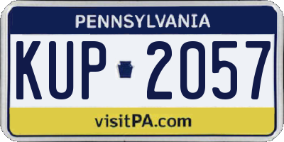 PA license plate KUP2057
