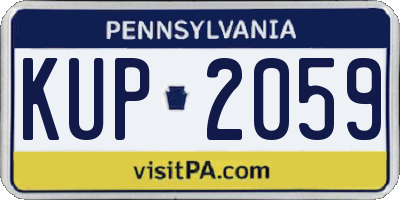 PA license plate KUP2059