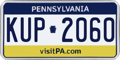 PA license plate KUP2060