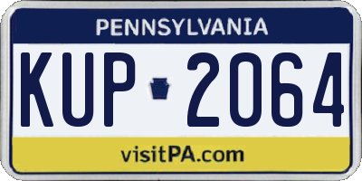 PA license plate KUP2064