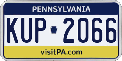 PA license plate KUP2066