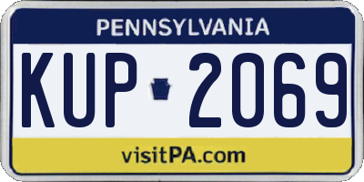PA license plate KUP2069