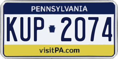 PA license plate KUP2074